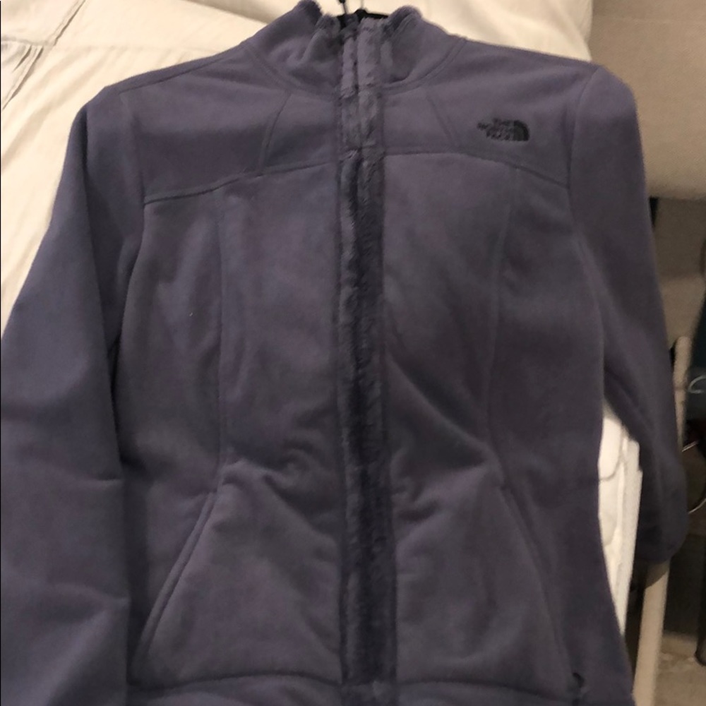 Women’s North Face purple fleece jacket